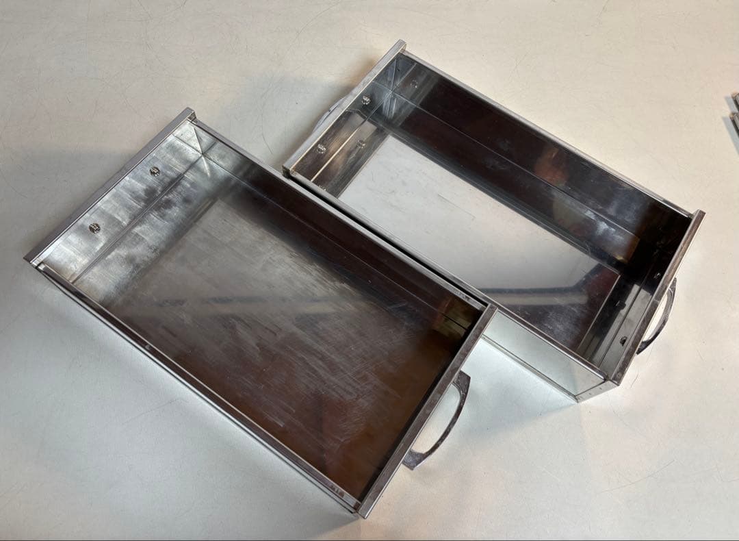 ヒラタニ 回診車 ステンレスワゴン 2段 両開引出し2杯 自在キャスター