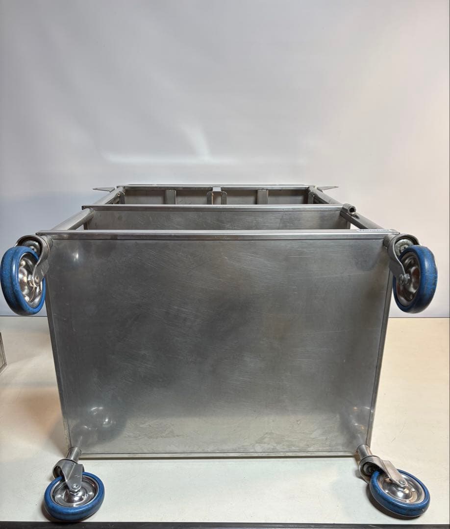 ヒラタニ 回診車 ステンレスワゴン 2段 両開引出し2杯 自在キャスター