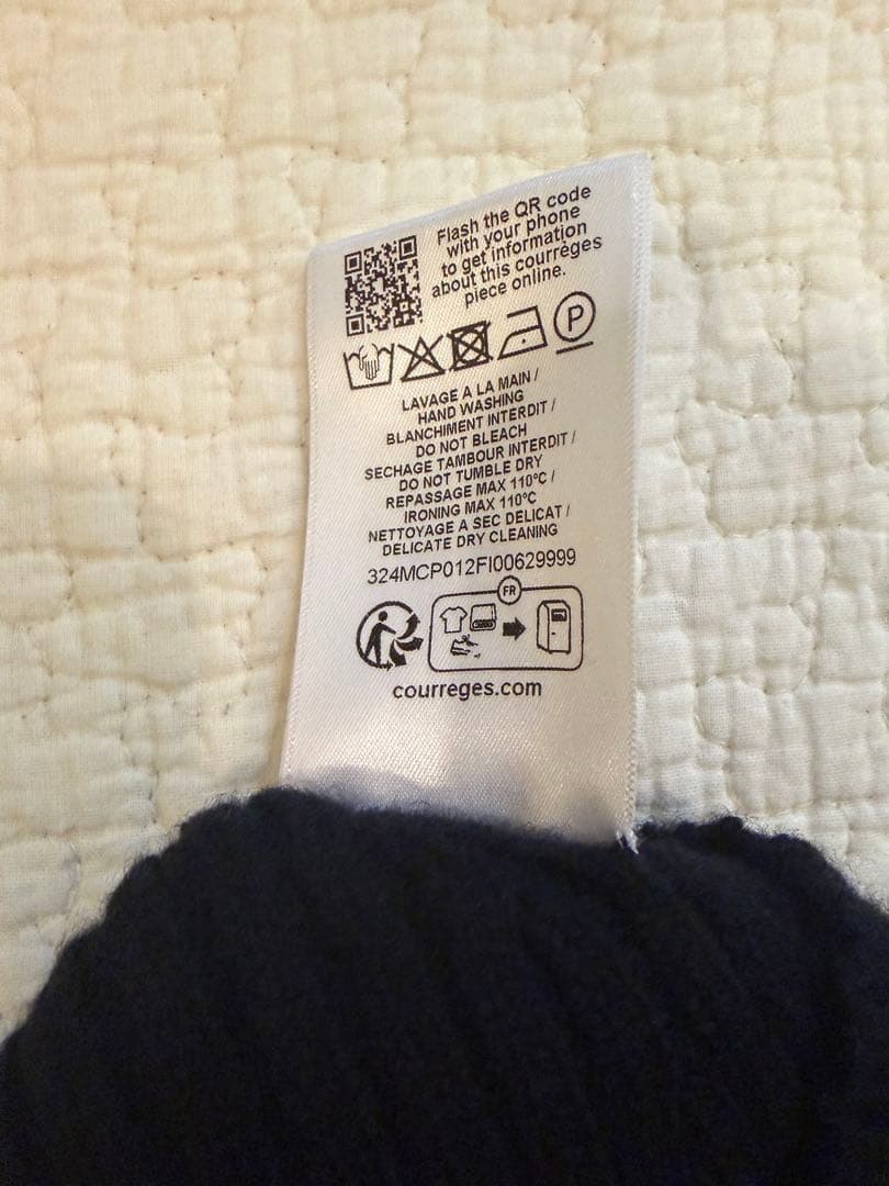 Courrèges クレージュ　ニット帽　ビーニー ブラック