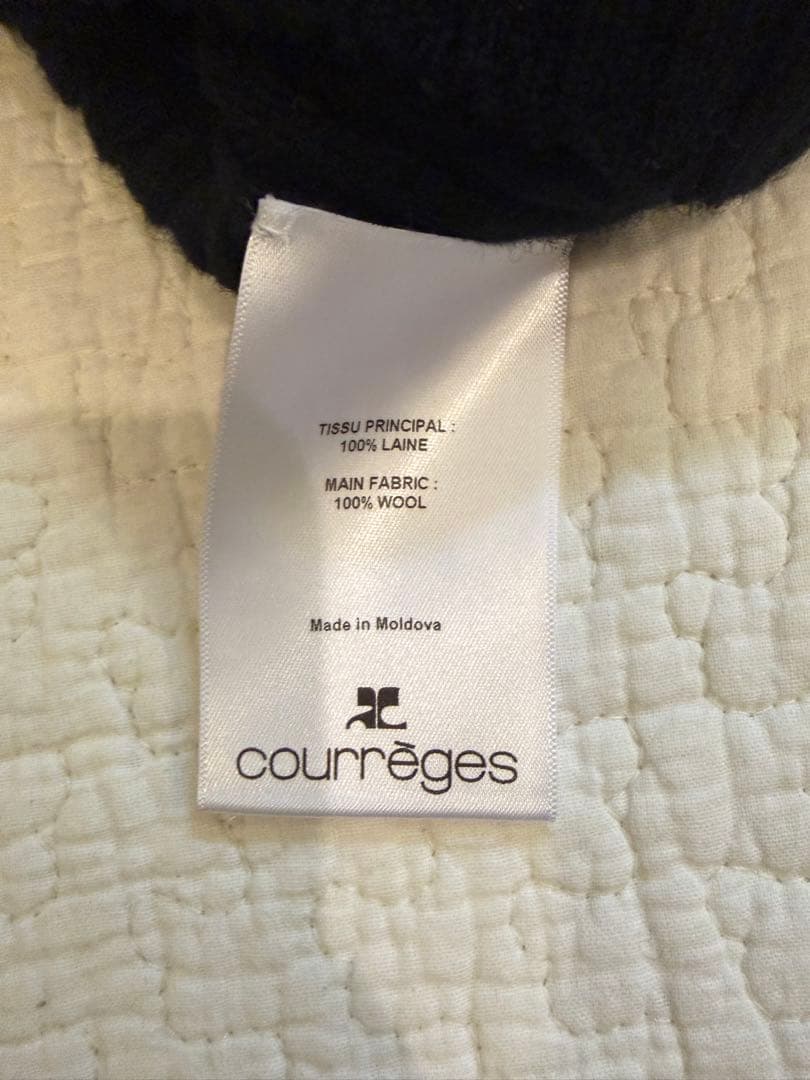 Courrèges クレージュ　ニット帽　ビーニー ブラック