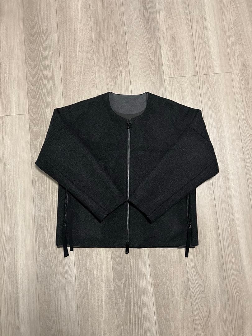 ジャケット・アウター SUNSEA Cut Off Melton Blouson Ash Black