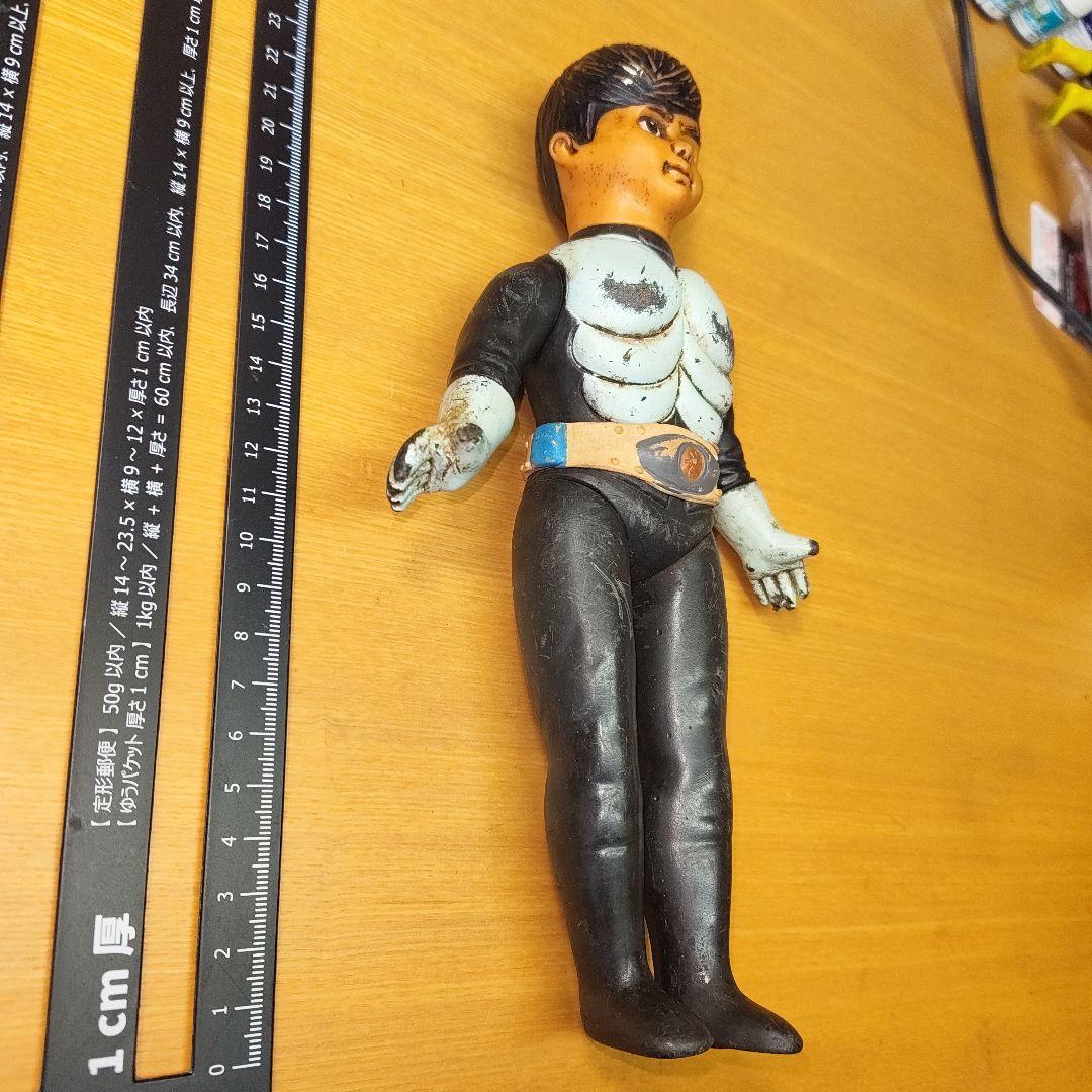 週休価格　旧バンダイ　面とれ　仮面ライダー1号　マスク無し　25センチ