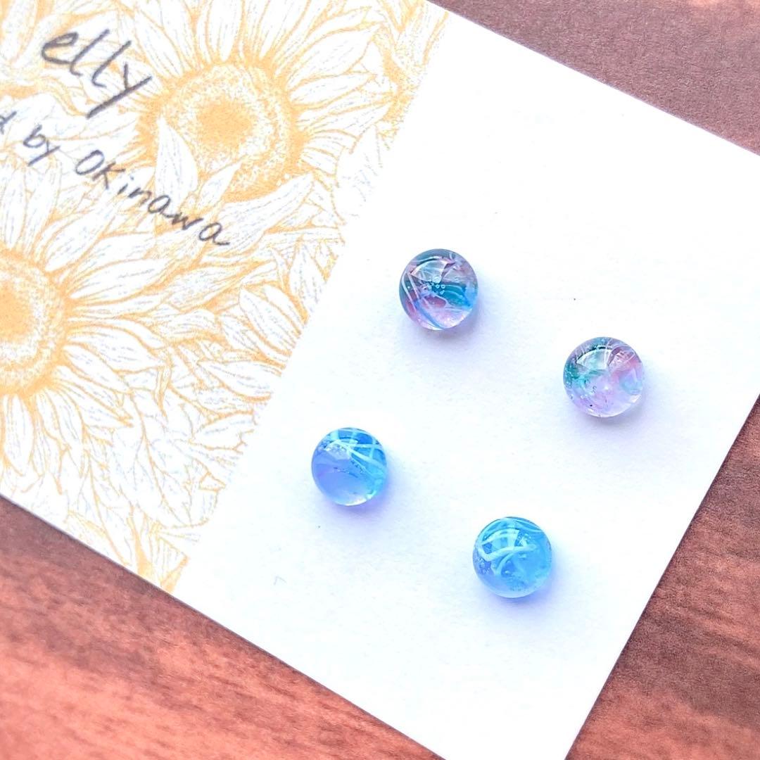 【ゼロ様】1431.手染めビーズ　マーメイド　じゃれ猫　レジン　キーホルダー