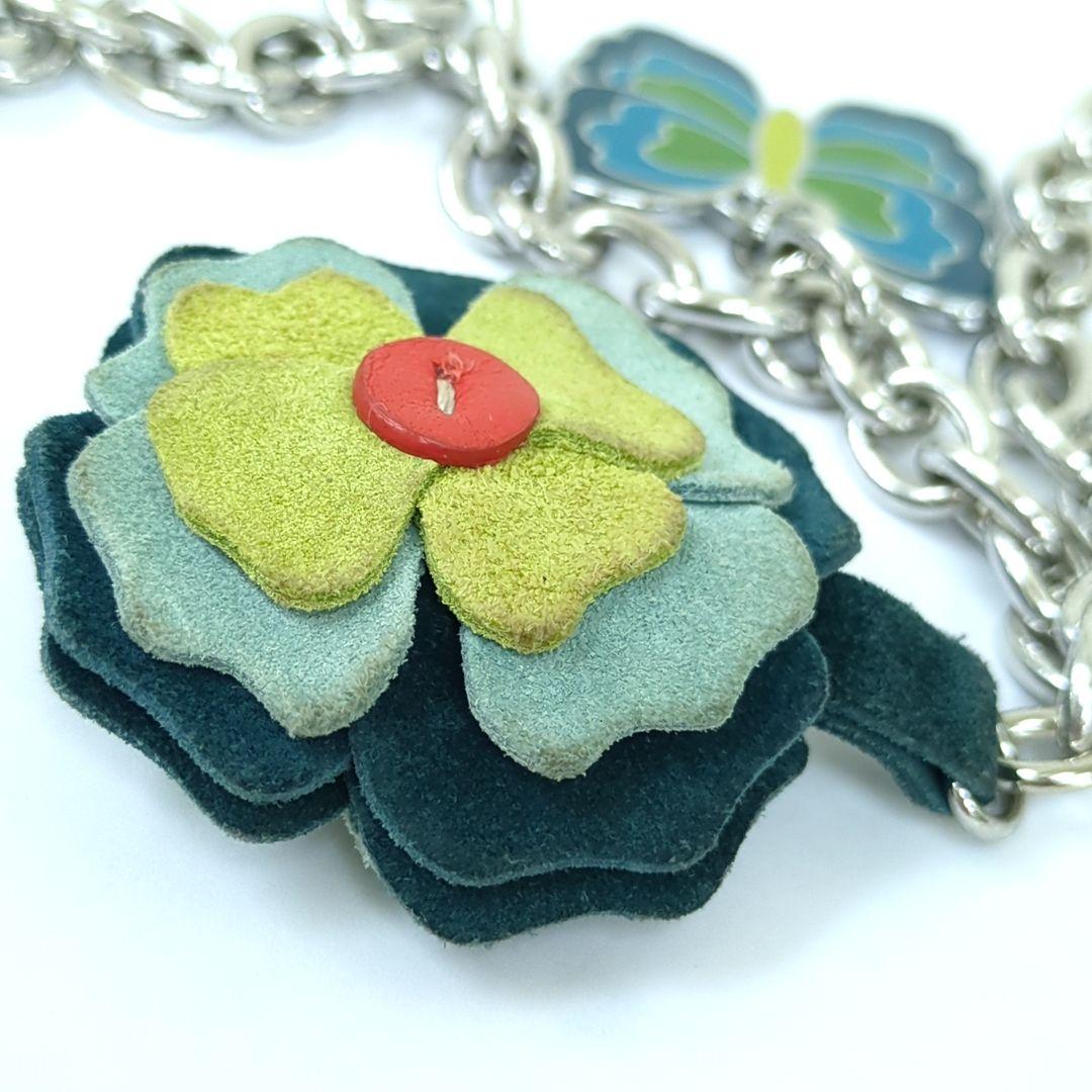 COACH　コーチ　チェーン　ベルト　フラワー　バタフライモチーフ