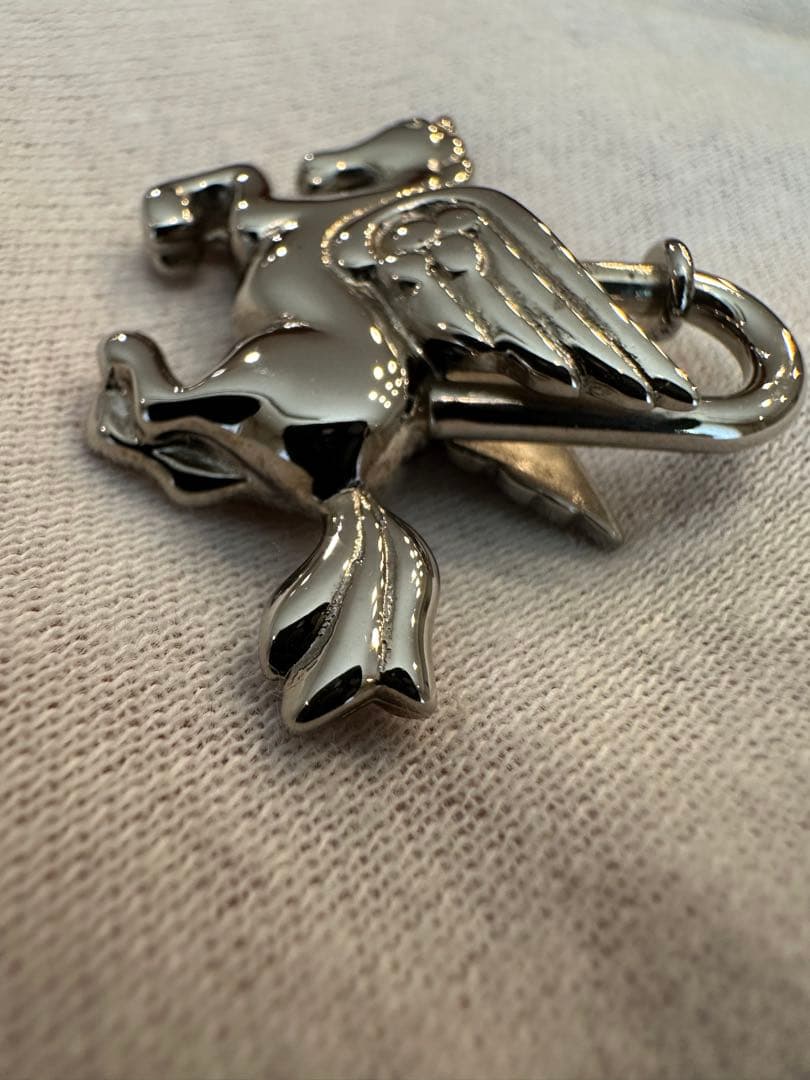 （極美品）エルメス カデナ ペガサス チャーム シルバー