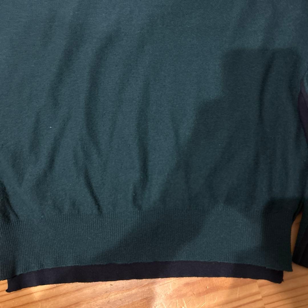 美品メゾンマルジェラ20AWバイカラーニット　グリーン✖️ブラック