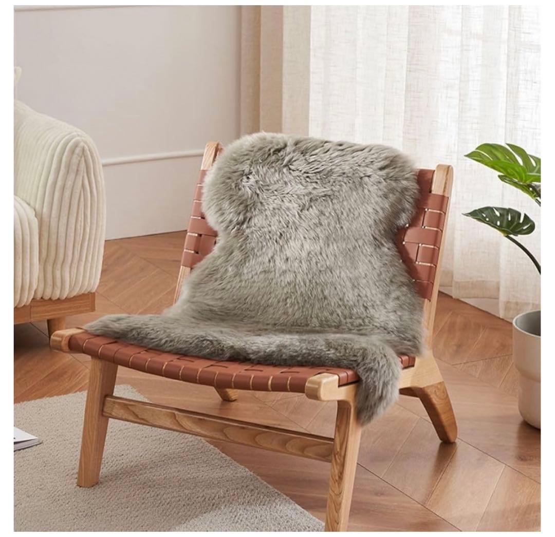 オーストラリア産 天然ムートン ムートンラグ 天然羊毛100%(2匹分)