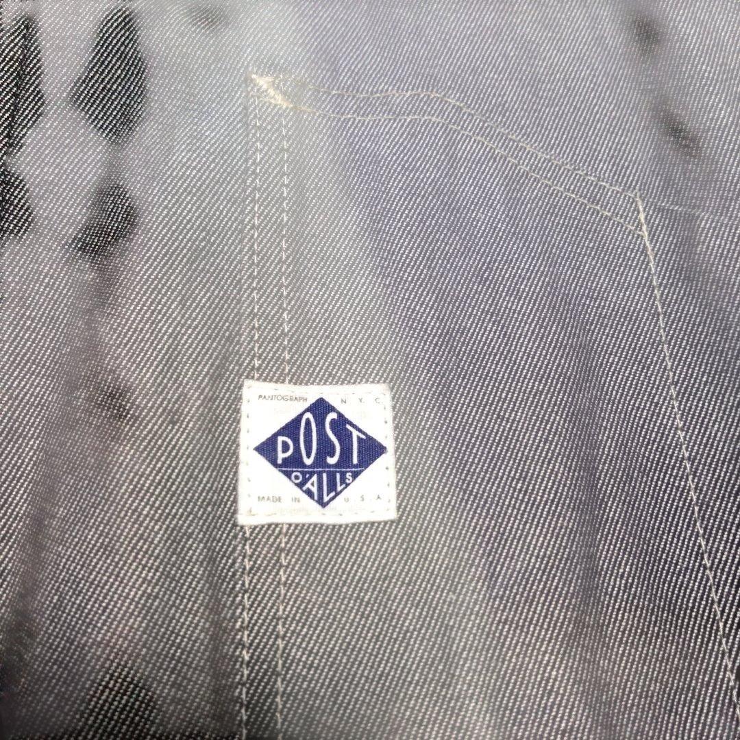 美品 アメリカ製 ポストオーバーオールズ デニムカバーオール Lサイズ