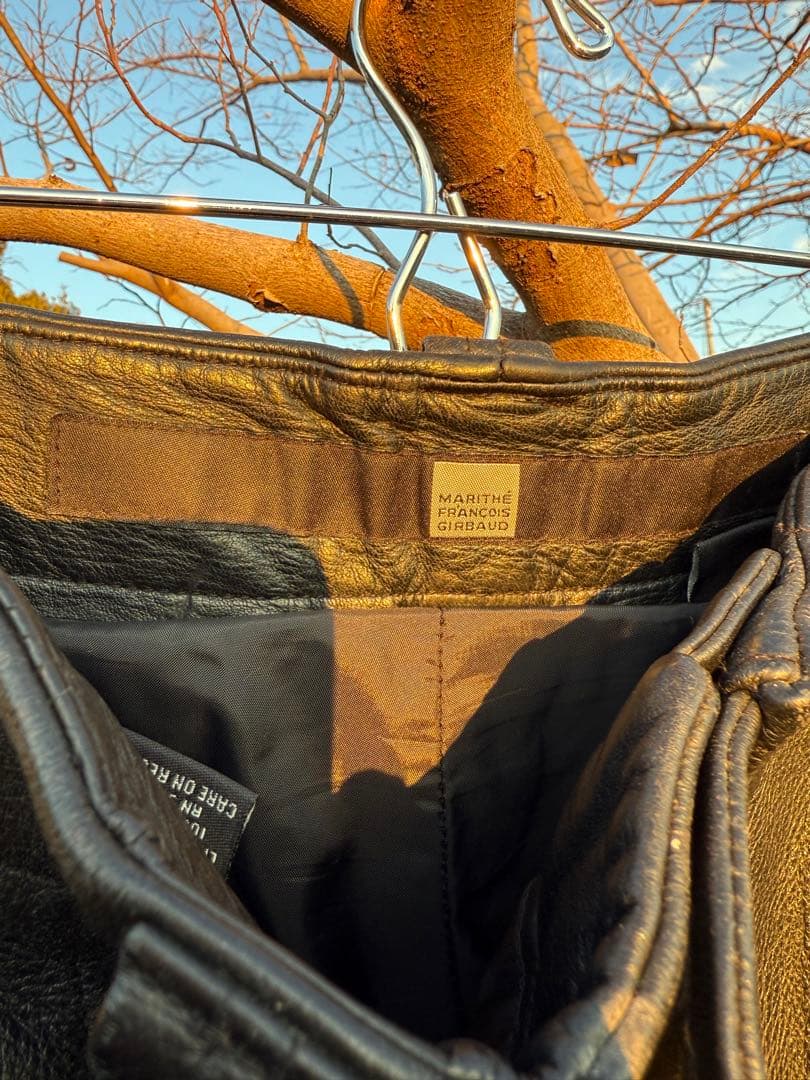 MARITHE + FRANCOIS GIRBAUD レザー シャトルパンツ