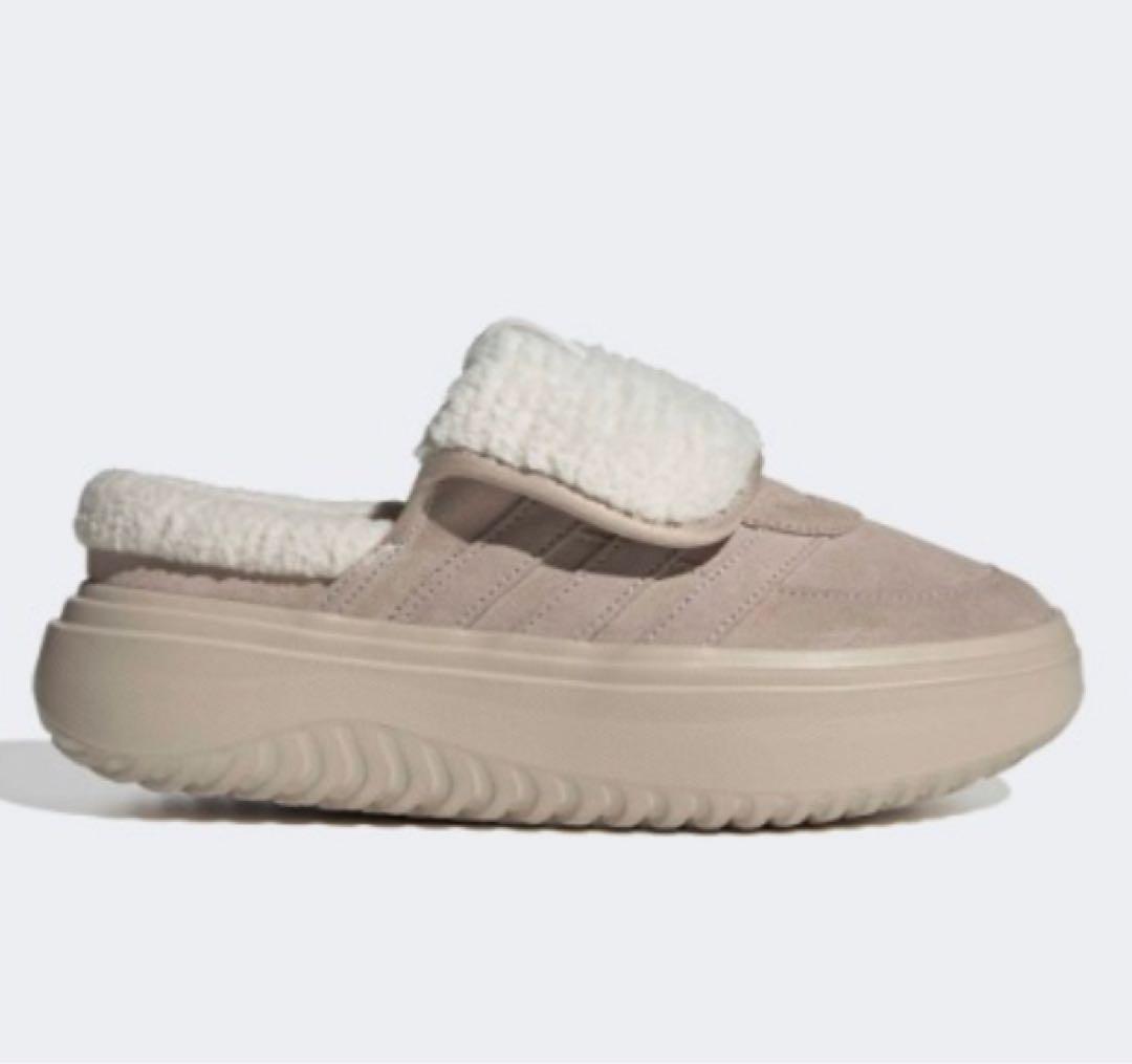 ★24.5★ 新品 adidas グランドコートミュール　ボア　ベージュ