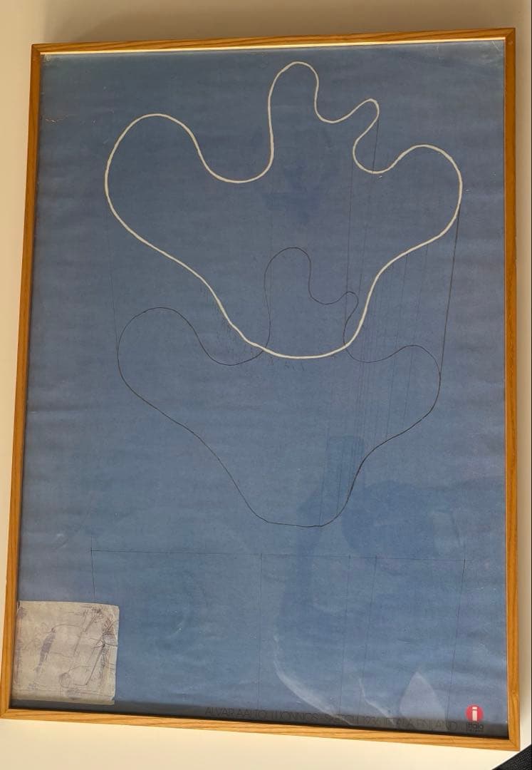 ポスター オークフレーム付き