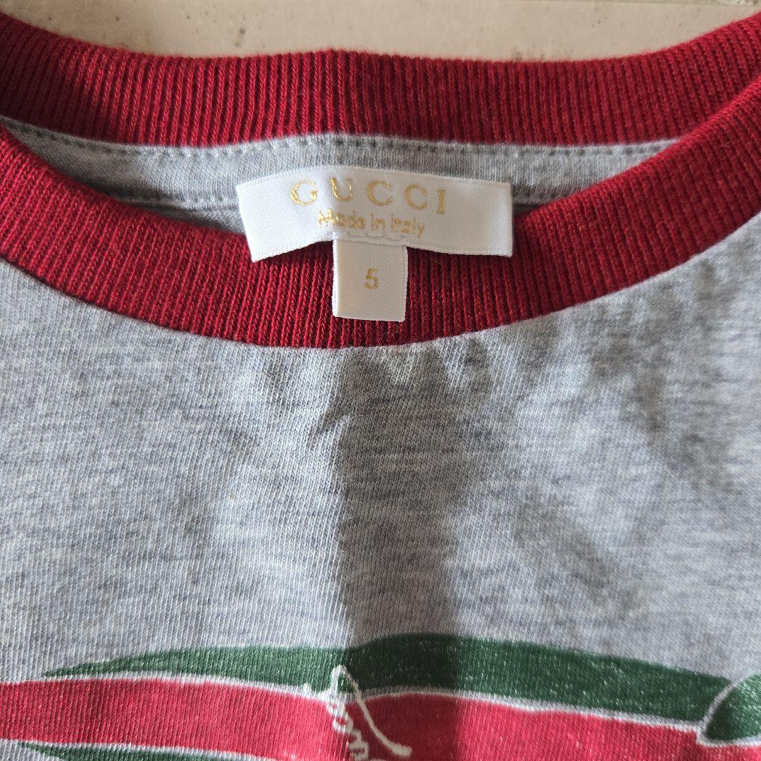 新品　グッチキッズグレーTシャツ100