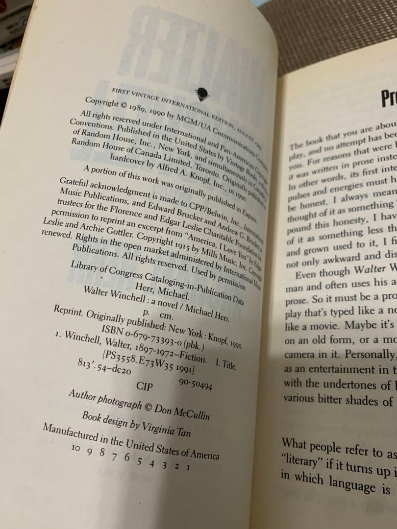 希少　Walter Winchell by Michael Herr