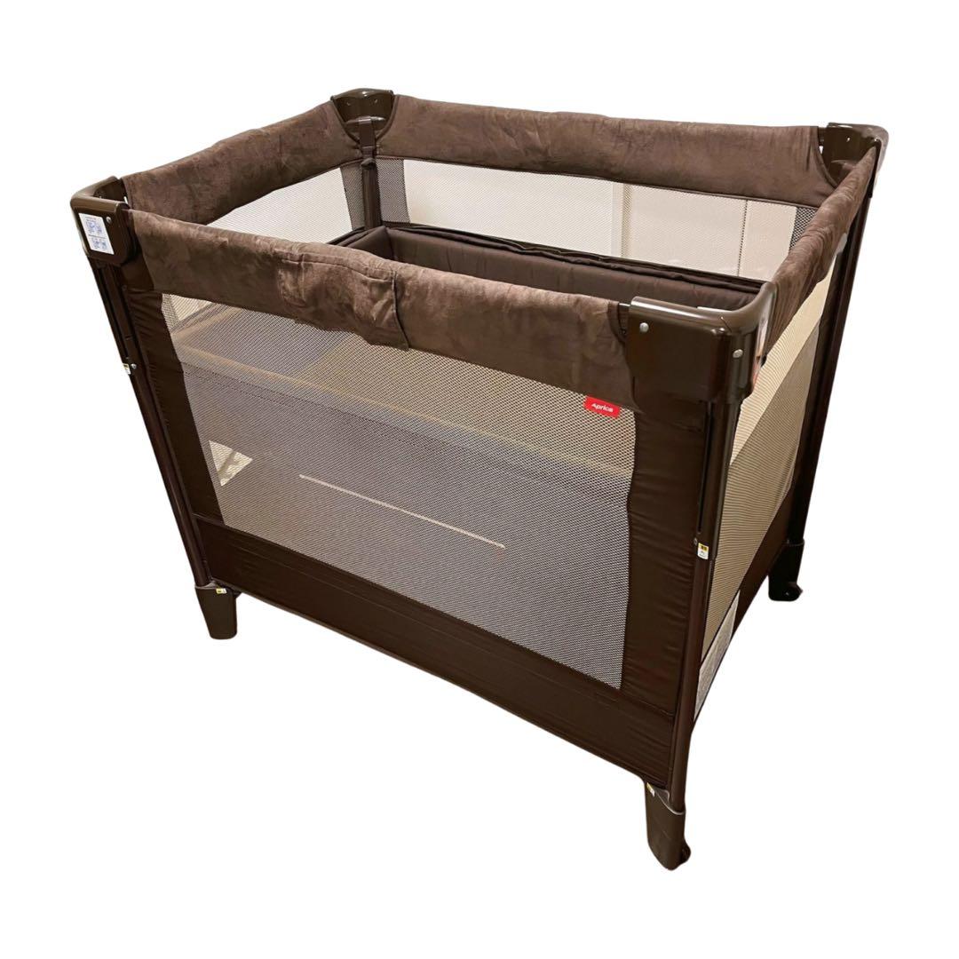 アップリカ　ココネルエアープラス ベビーベッド チョコレートブラウン