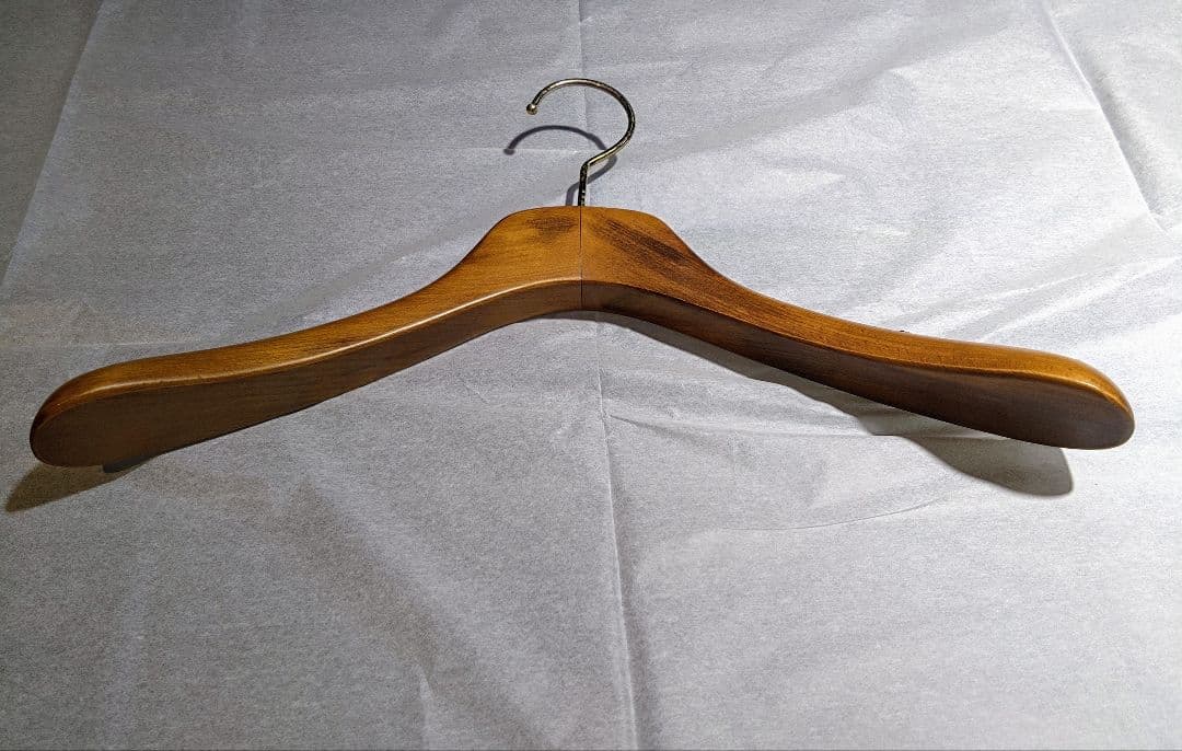 木製衣類ハンガー太（コート/ジャケット用）100本セット