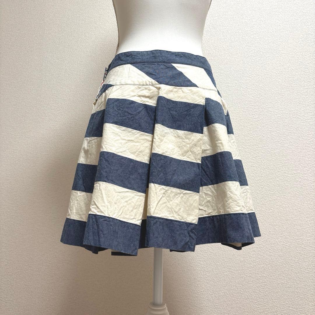 ヴィヴィアンウエストウッド　レッドレーベル　プリーツ　ボーダー　ミニスカート