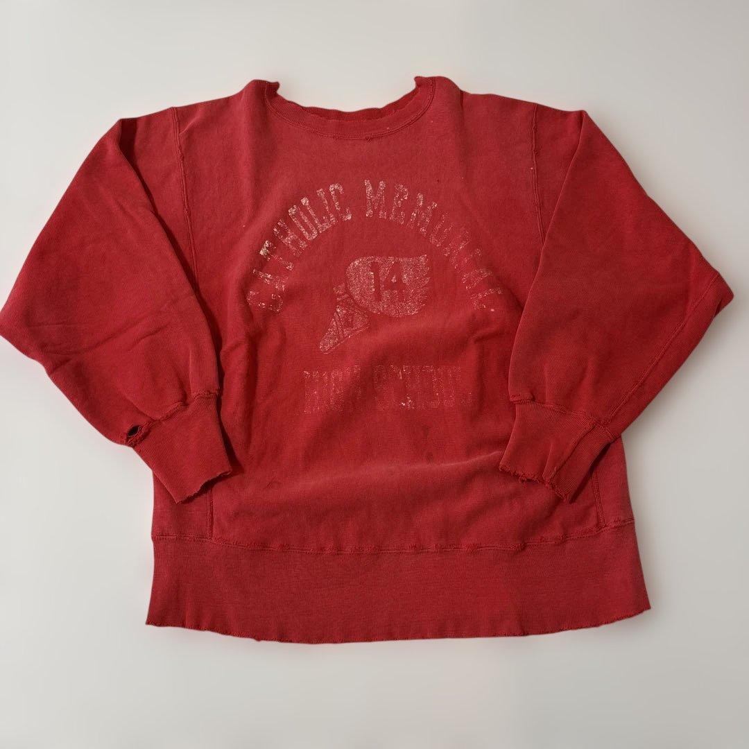 【50〜80s】チャンピオン　スウェット　赤