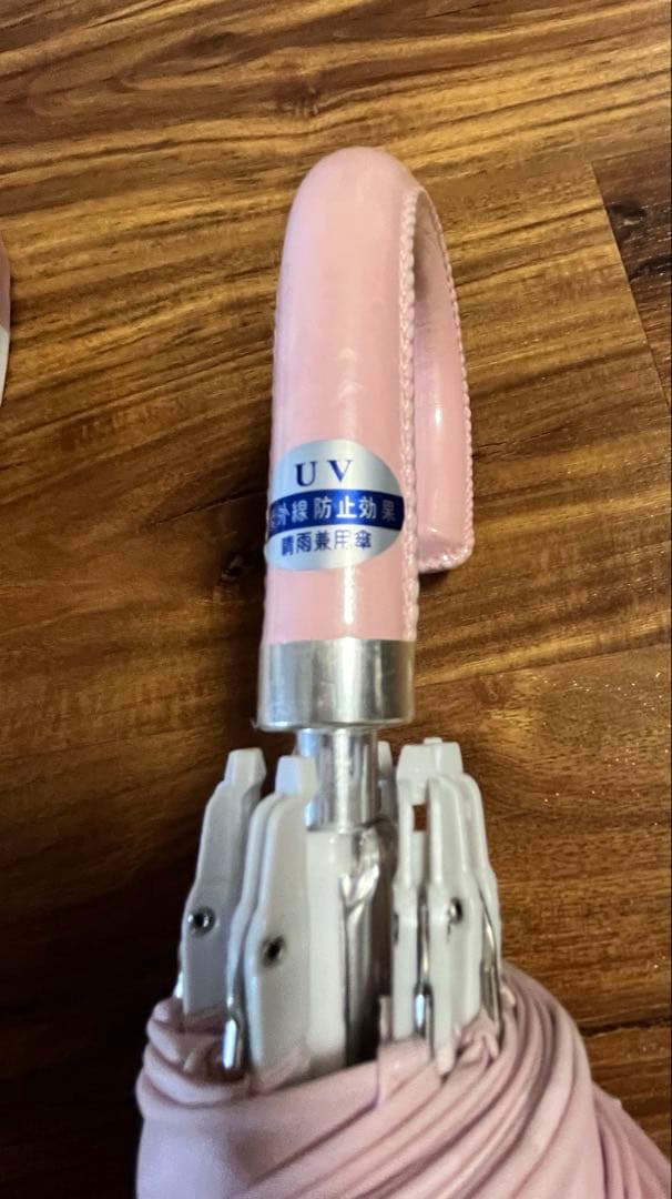 アンジェリックプリティ　晴雨兼用折りたたみ傘　ピンク　ドットフリル