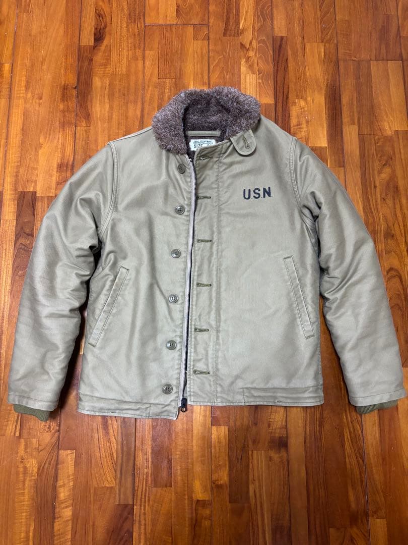 HOUSTONステンシル有り N-1 DECK JACKET 36