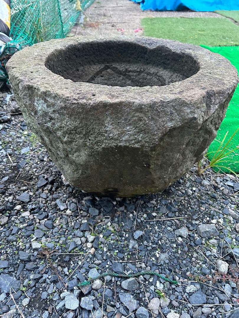犬*様 石製 水鉢 園芸用　メダカ鉢　金魚鉢　直接渡し限定