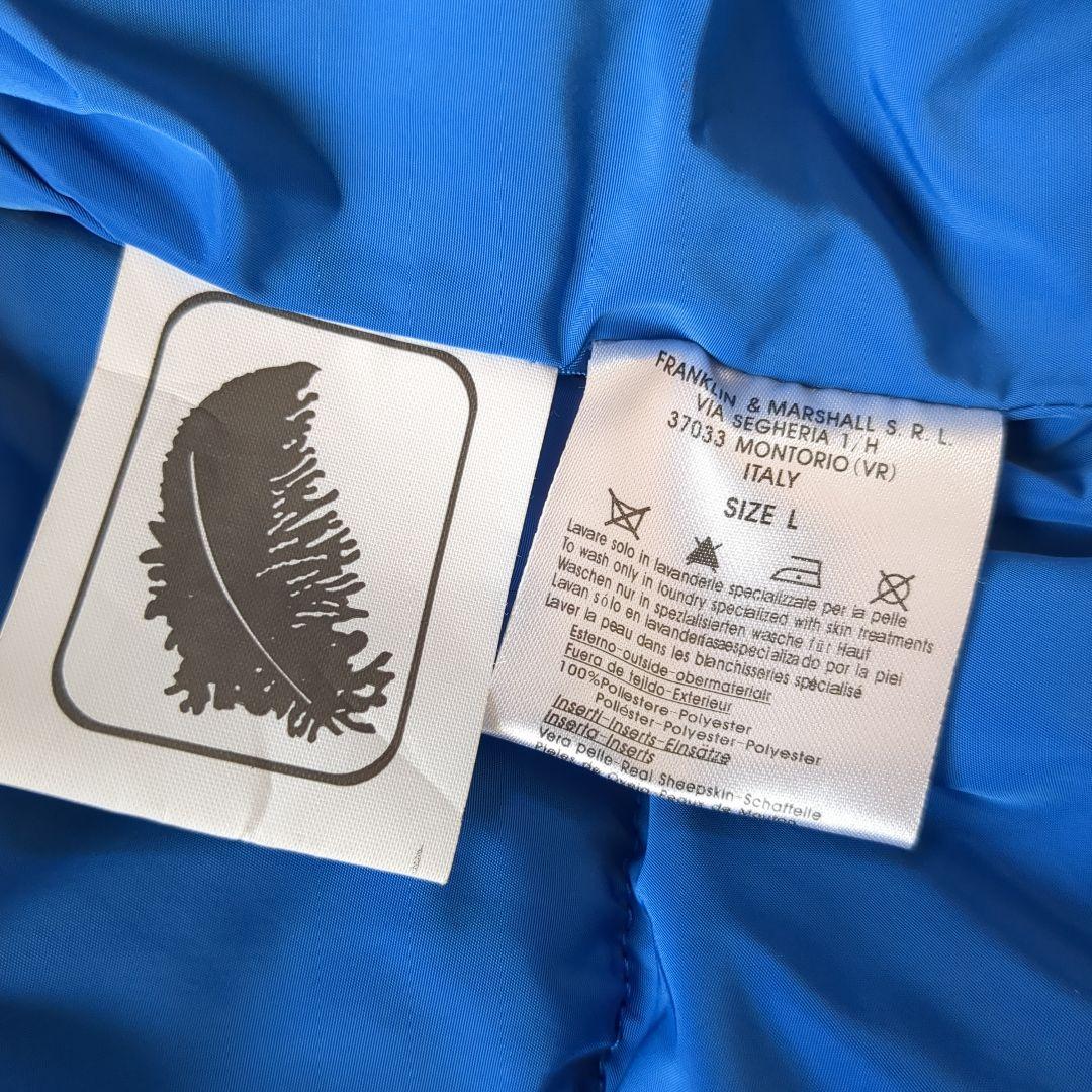 FRANKLIN MARSHALL ダウンベスト 黒/茶/青　Lサイズ