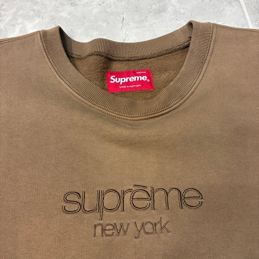 Supreme シュプリーム　19SS ブラウン 肉厚スウェット　クルーネック