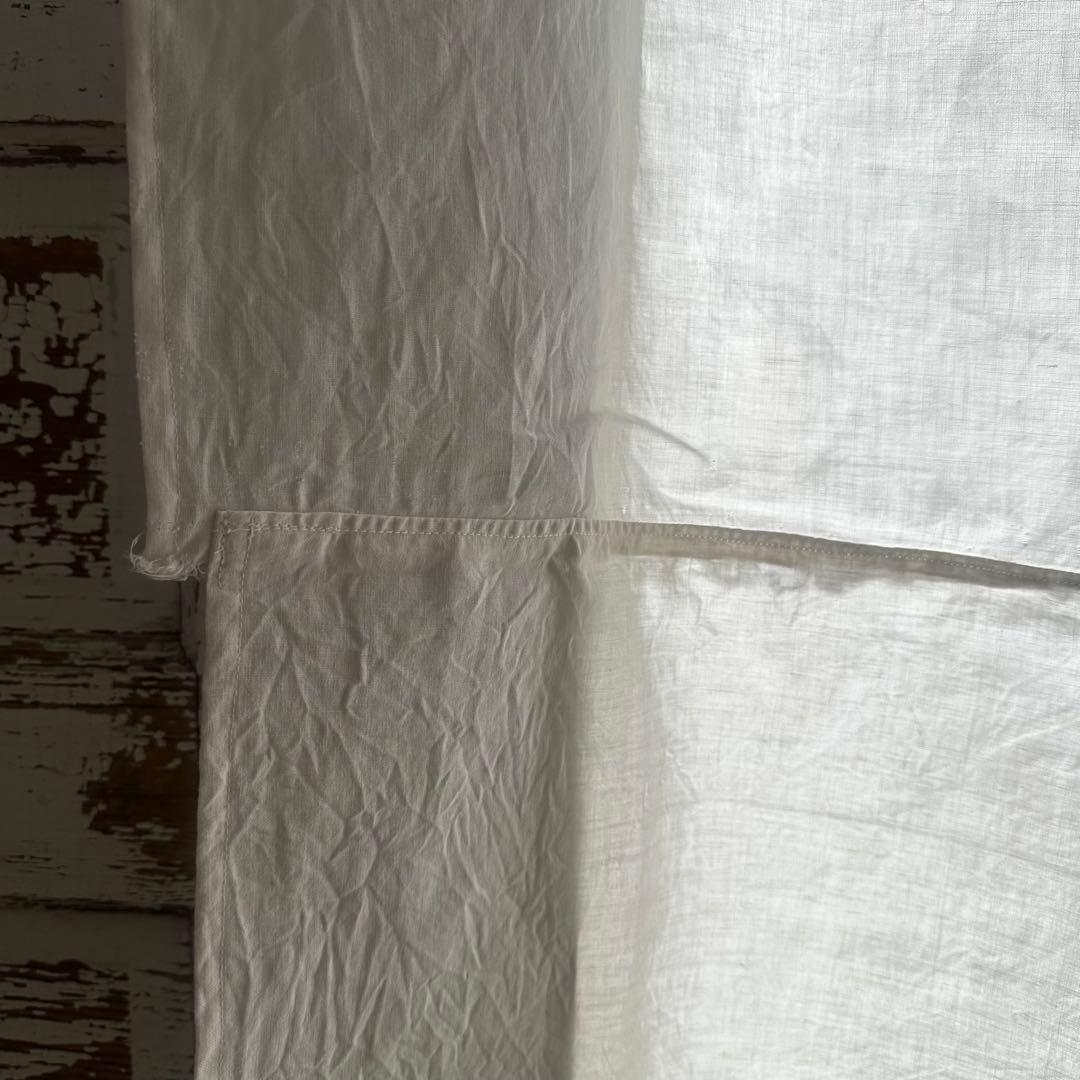 古道具/大判白磁リングの古布カーテン　幅165㎝×丈200㎝