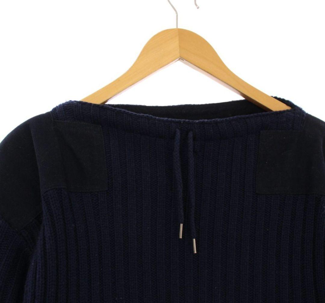 007 N.PEAL エヌピール カシミヤ混 ニット エルボーパッチ L