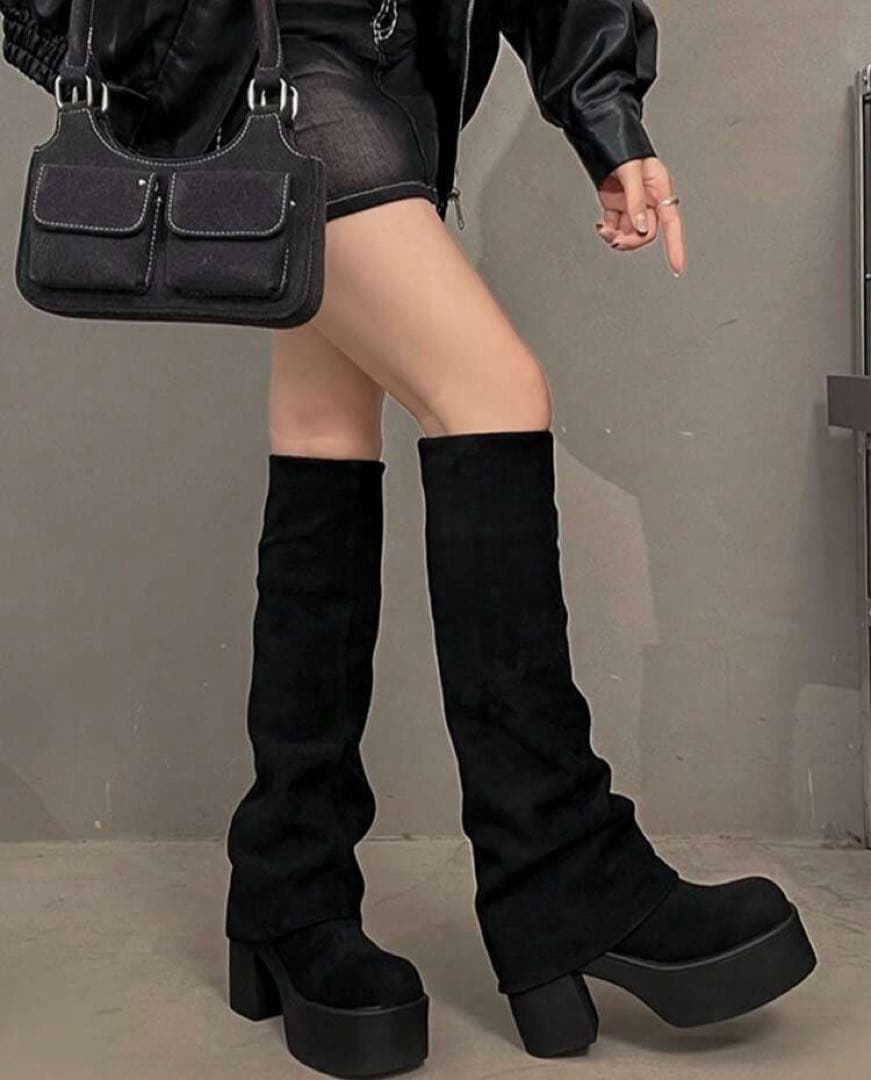 EMODAフレアーカバーフィットブーツ