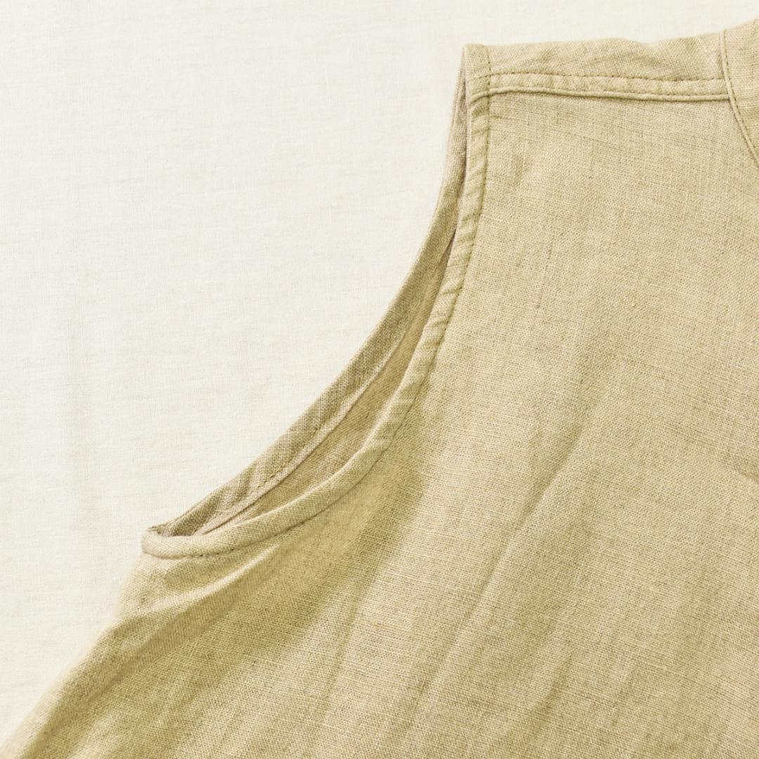 【上質】イタリア製 アルマーニジーンズ リネン100％ ノースリーブチュニック♪