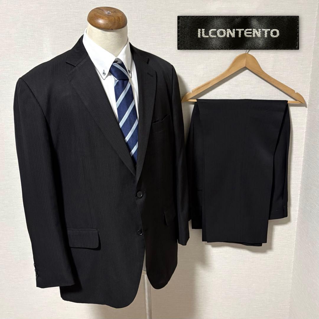 イルコンテント スーツ セットアップ 上下 100 E7 大きい 2XL 黒