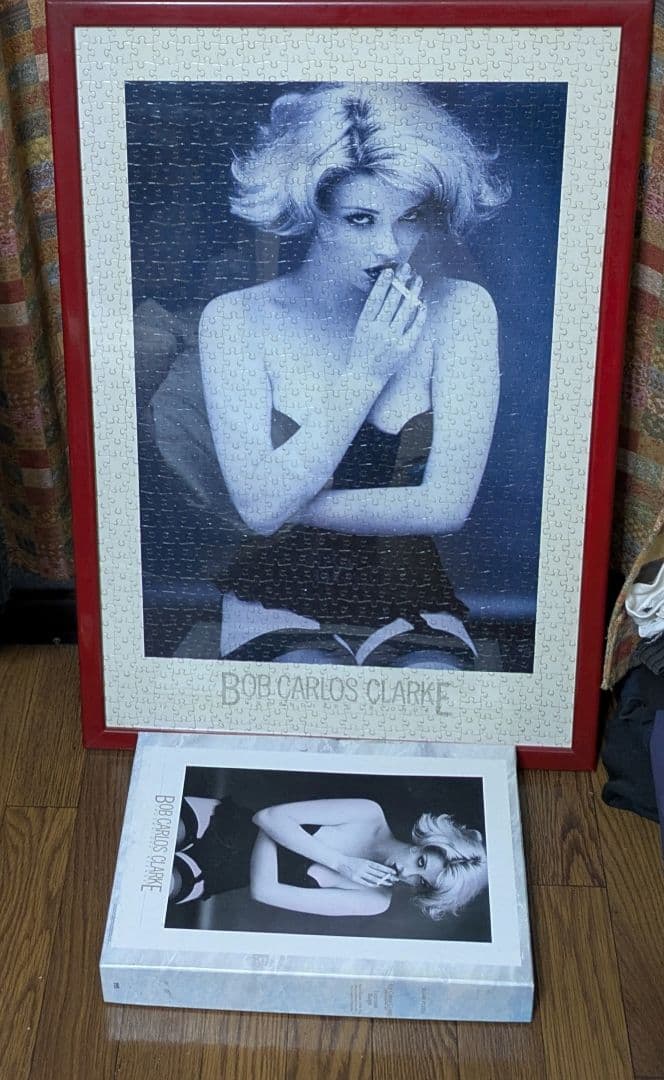 ジグソーパズル　完成品③額縁入り　箱付　高さ79cm✕幅54cm　1000ピース