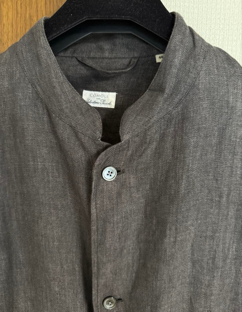 COMOLI セット21SSピッコロ リネンヘリンボーンスタンドカラージャケット