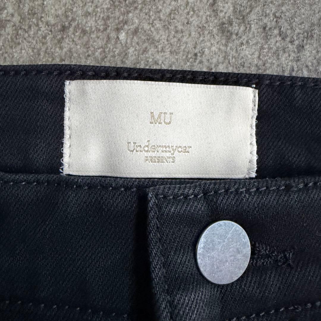 【undermycar】Stretch Flare Black Jeans 0