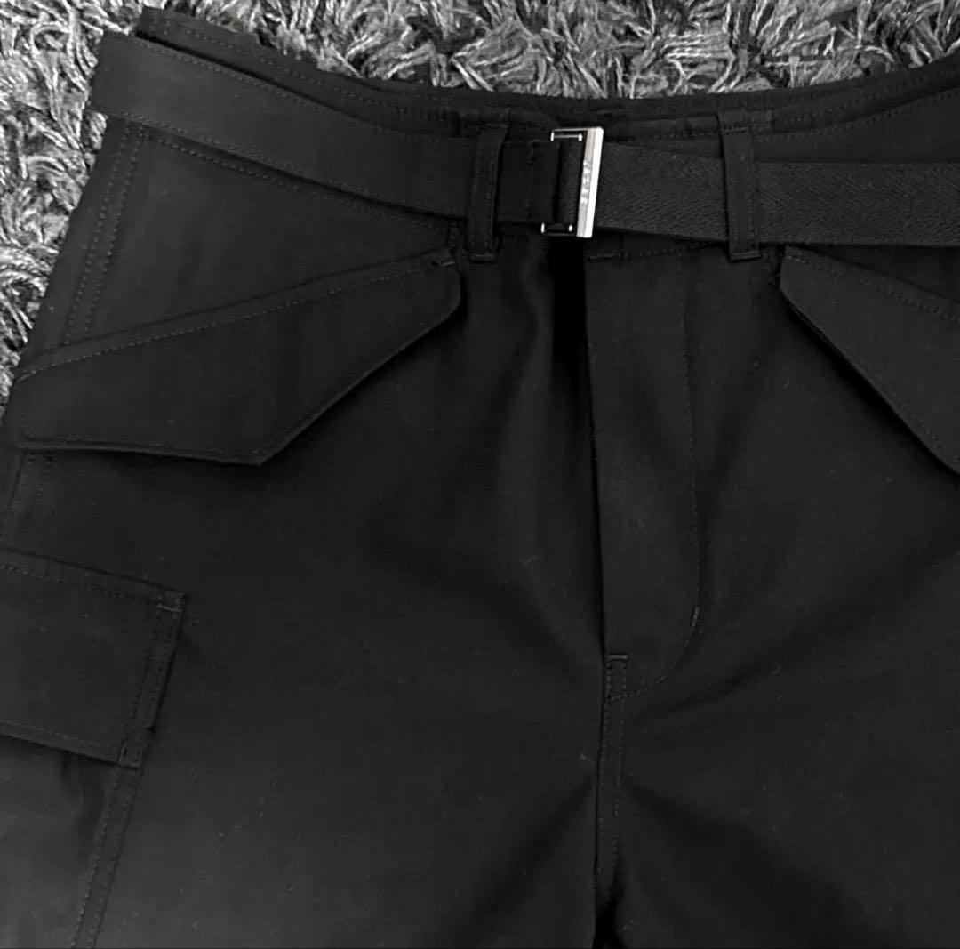 sacai カーゴ　ショーツ　サイズ2 ブラック