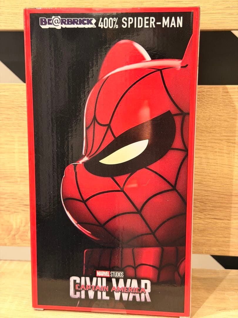 新品未開封BE@RBRICK 400% SPIDER-MAN CIVIL WAR