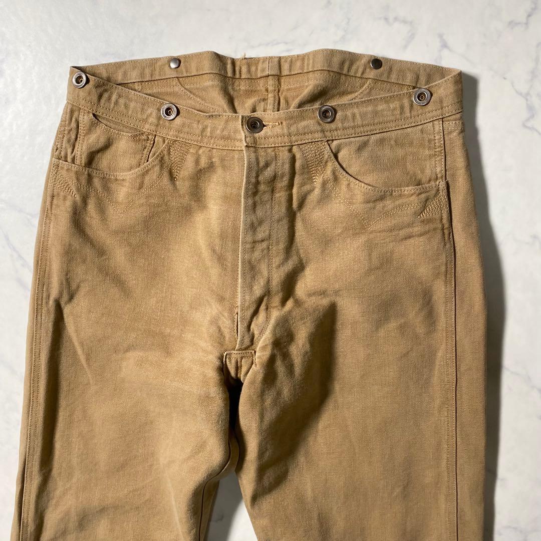良品】ウエアハウス　ワークパンツ　Brownduck Digger　シンチバック