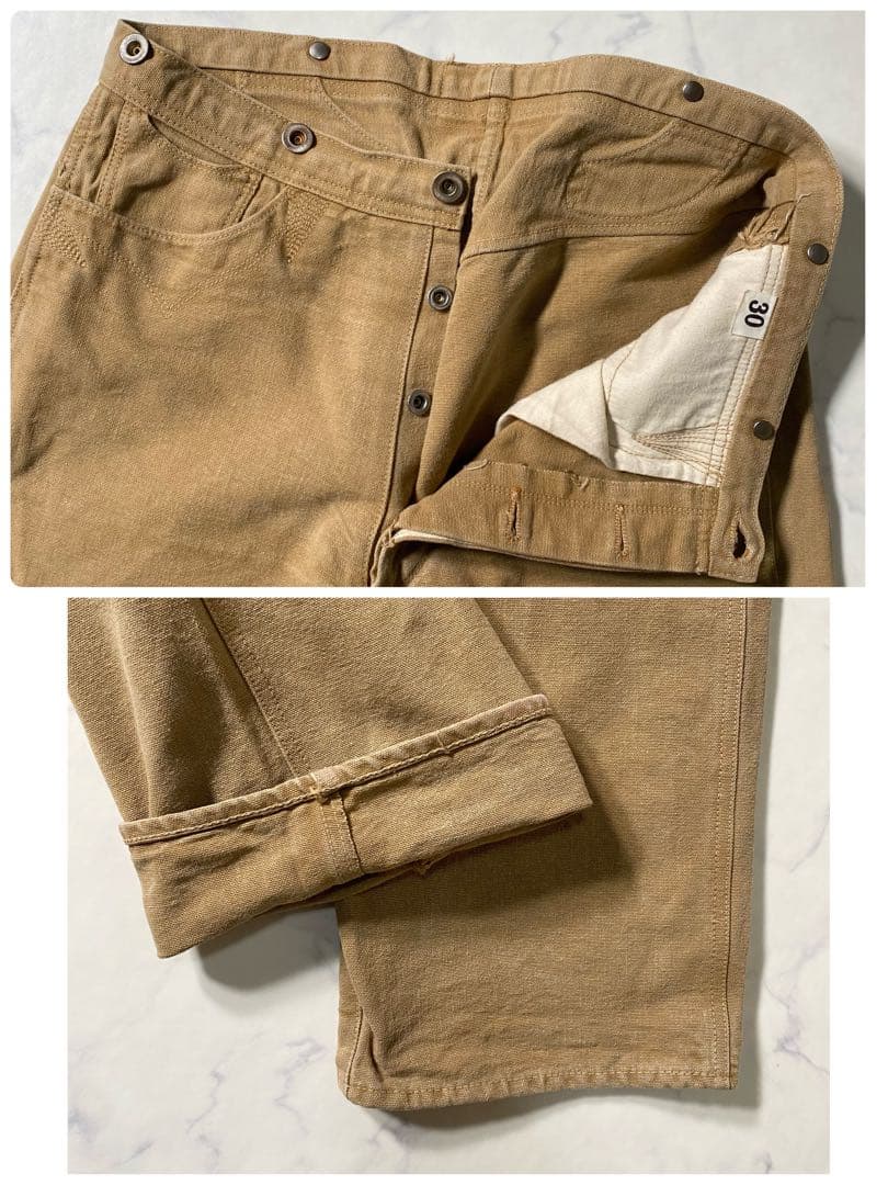 良品】ウエアハウス　ワークパンツ　Brownduck Digger　シンチバック