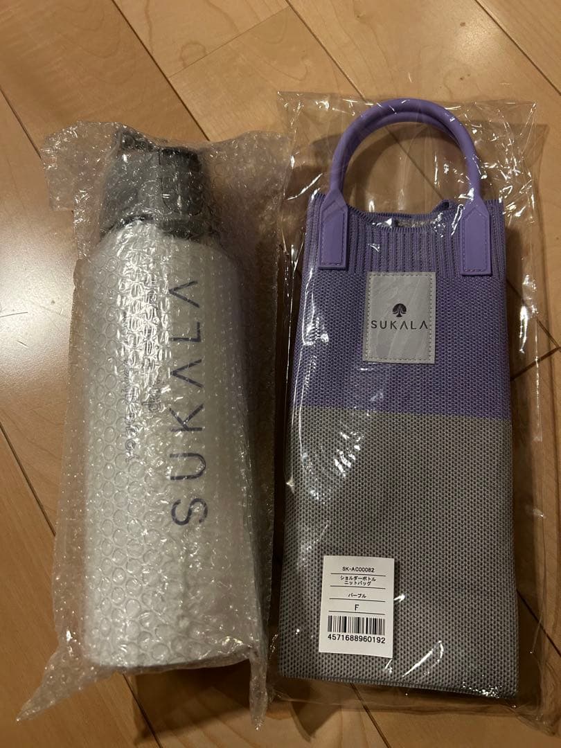 【SUKALA】ワイドマウスボトル、ショルダーボトルニットバッグ　セット