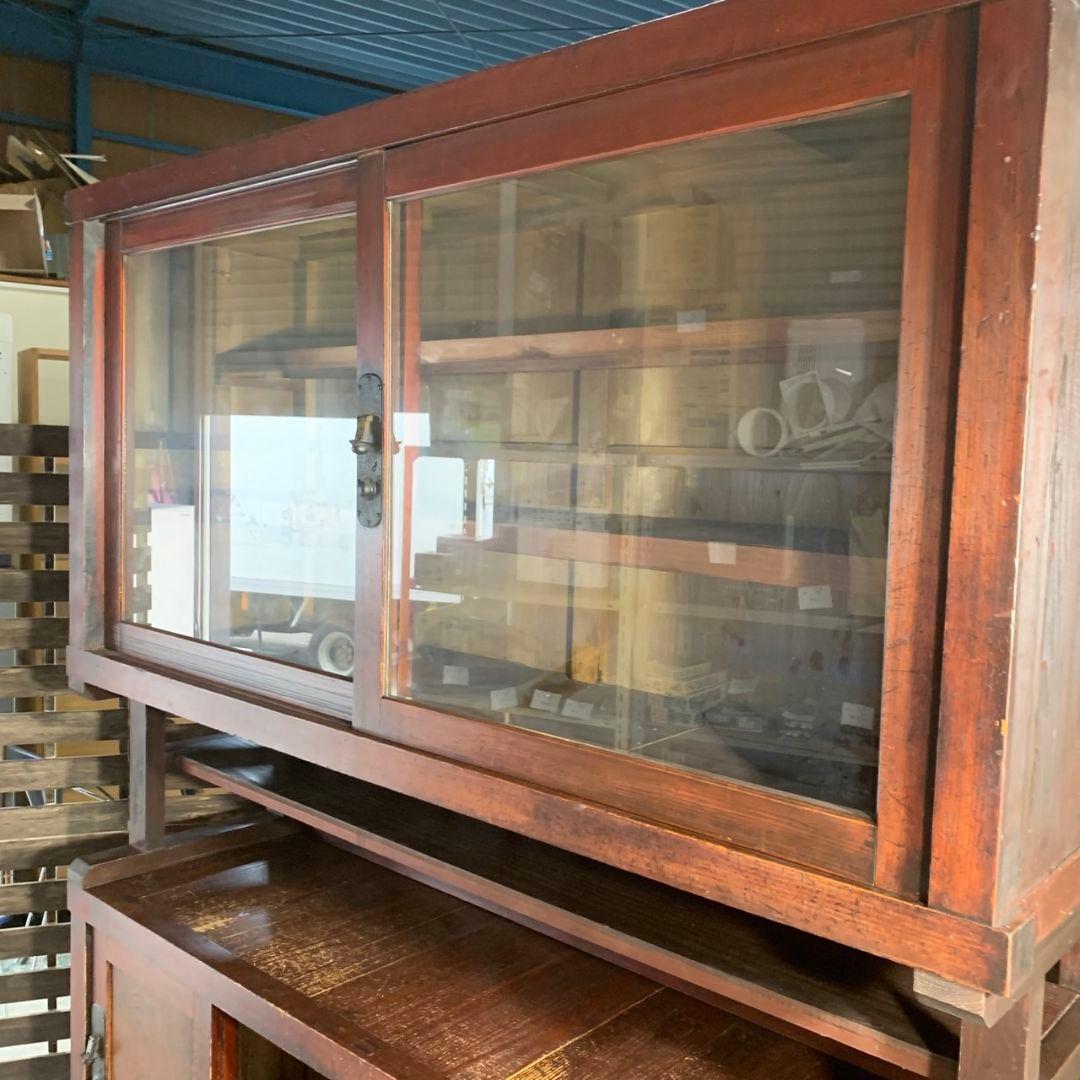 I489\" 引き取り限定 現状品 昭和レトロ 茶箪笥 飾り棚 アンティーク