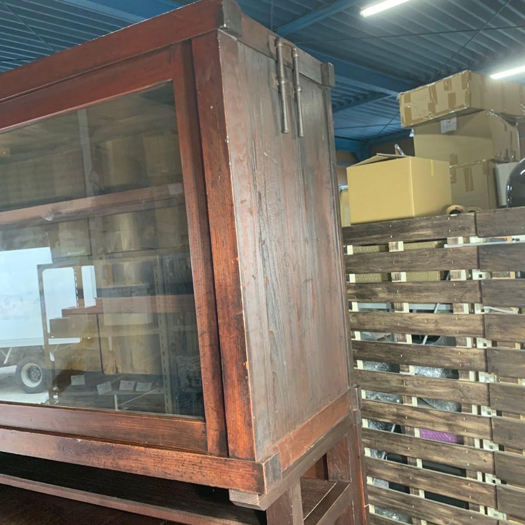 I489\" 引き取り限定 現状品 昭和レトロ 茶箪笥 飾り棚 アンティーク