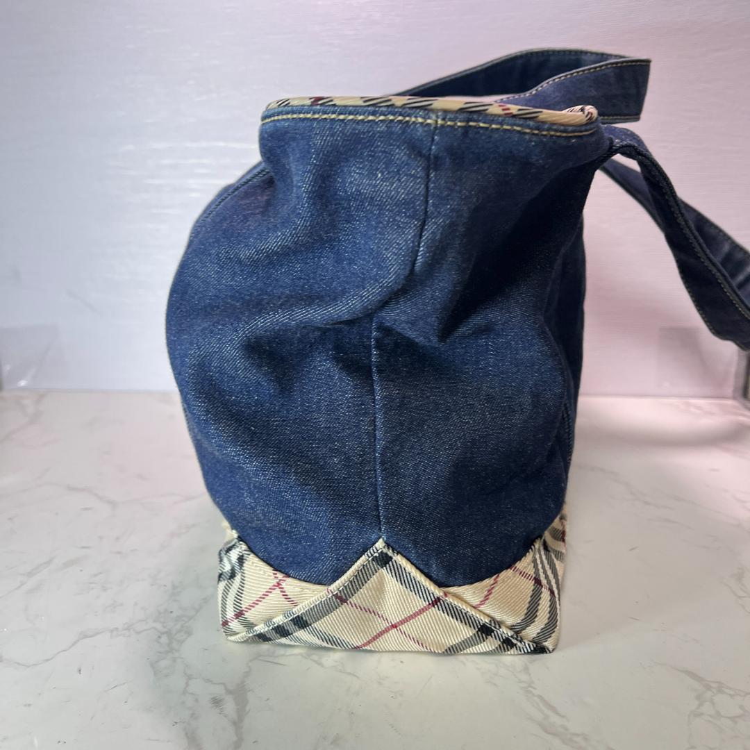 ちょろ覚専用【美品】バーバリー デニム×ノバチェック トートバッグ Burbe