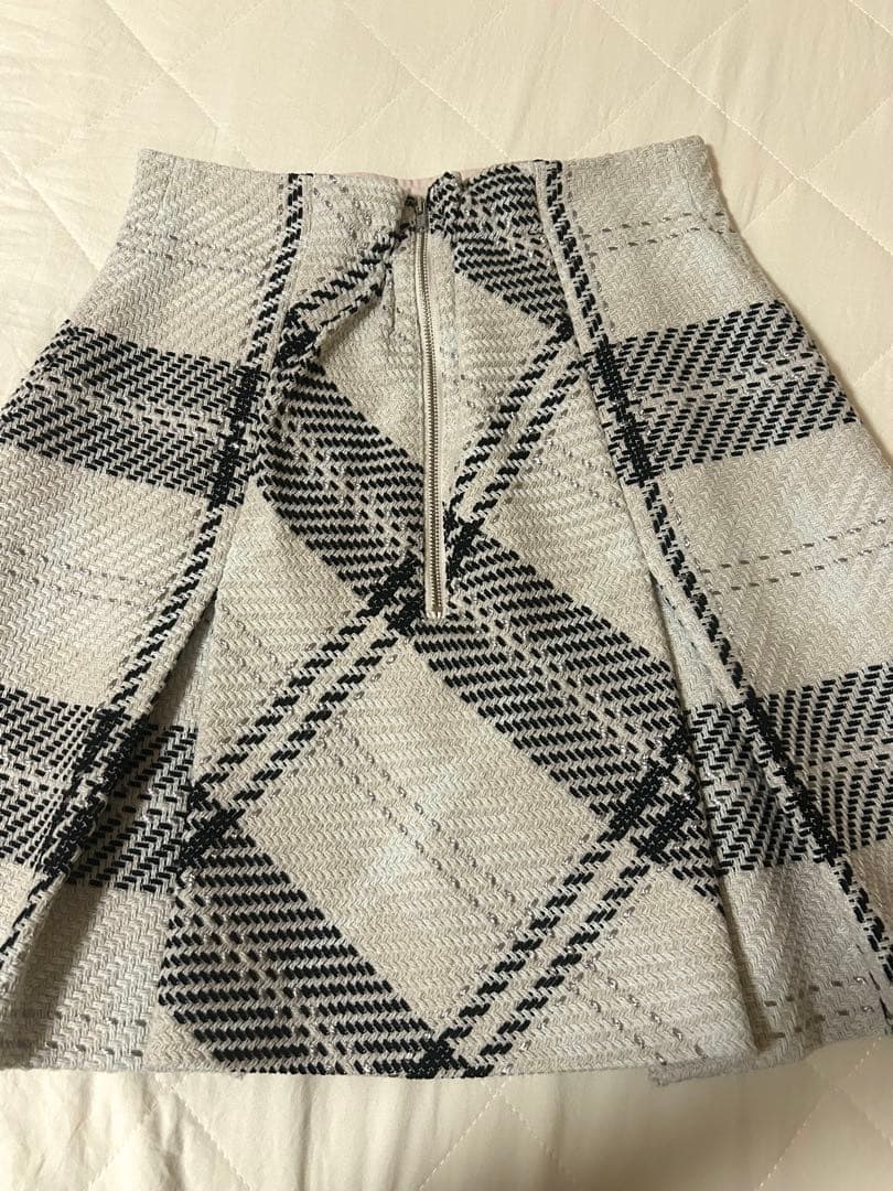 【美品】SNIDEL ロービングチェックミニスカート