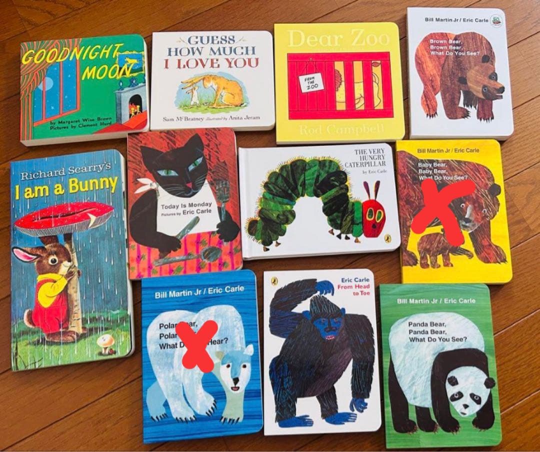 Kaorich！ Eric carle/brown bear絵本セット9冊