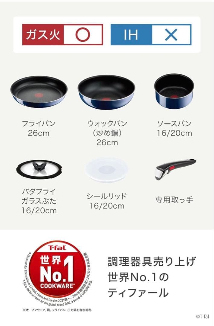 【新品未開封】T-fal インジニオネオロイヤルブルーインテンス 9点セット