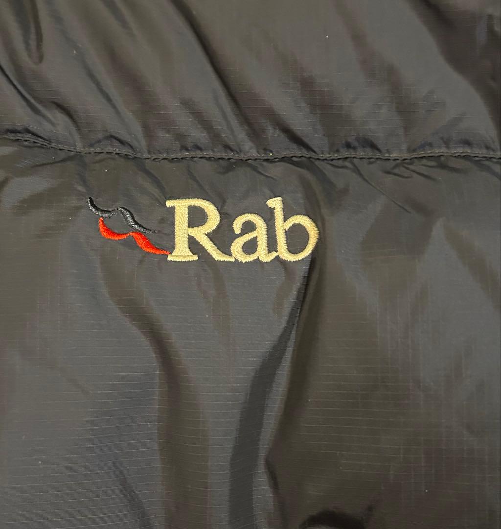 Rab フード付きダウンジャケット ネイビー/グレー　L