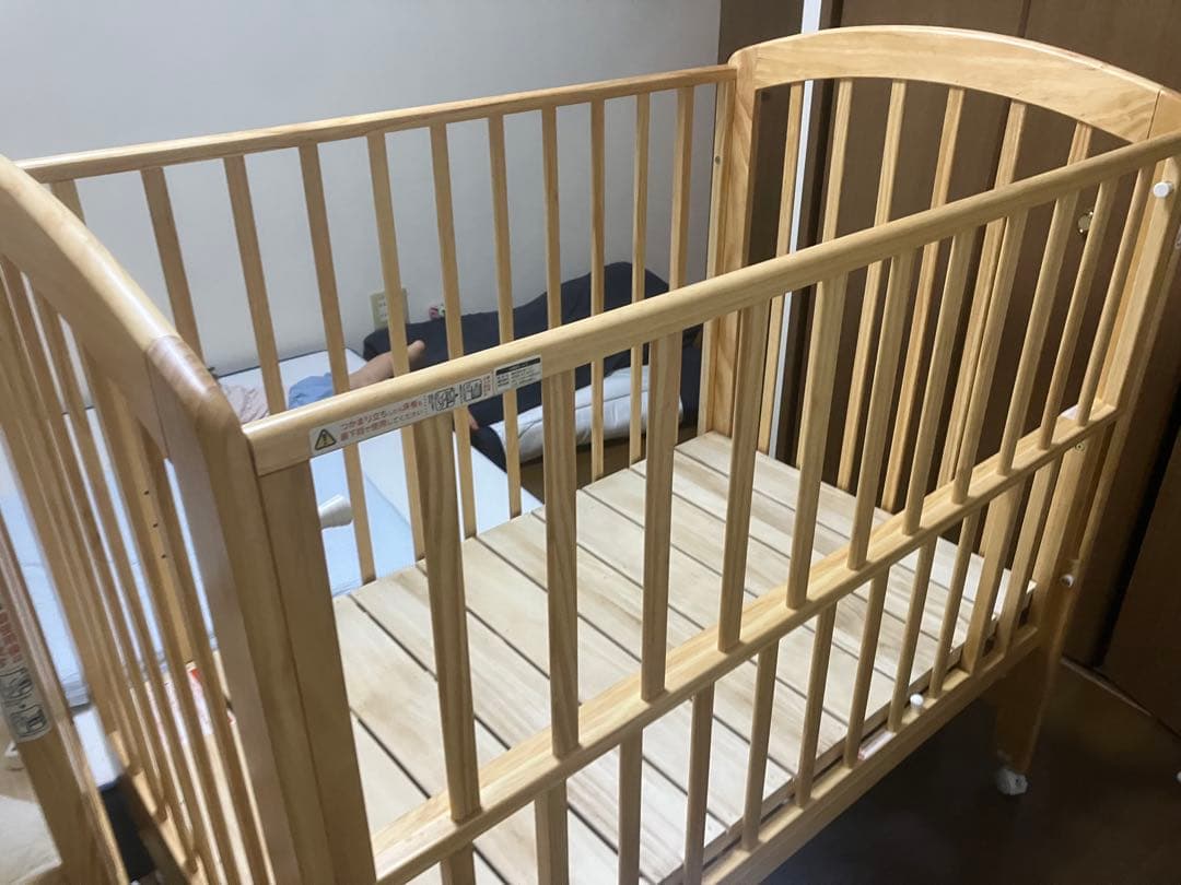 katoji ハイポジションベビーベッド アーチ　ナチュラル　レギュラー