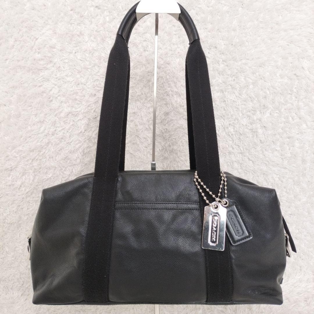 ⭐極美品⭐COACH　トンプソン　レザー ブラック ボストンバッグ　70491