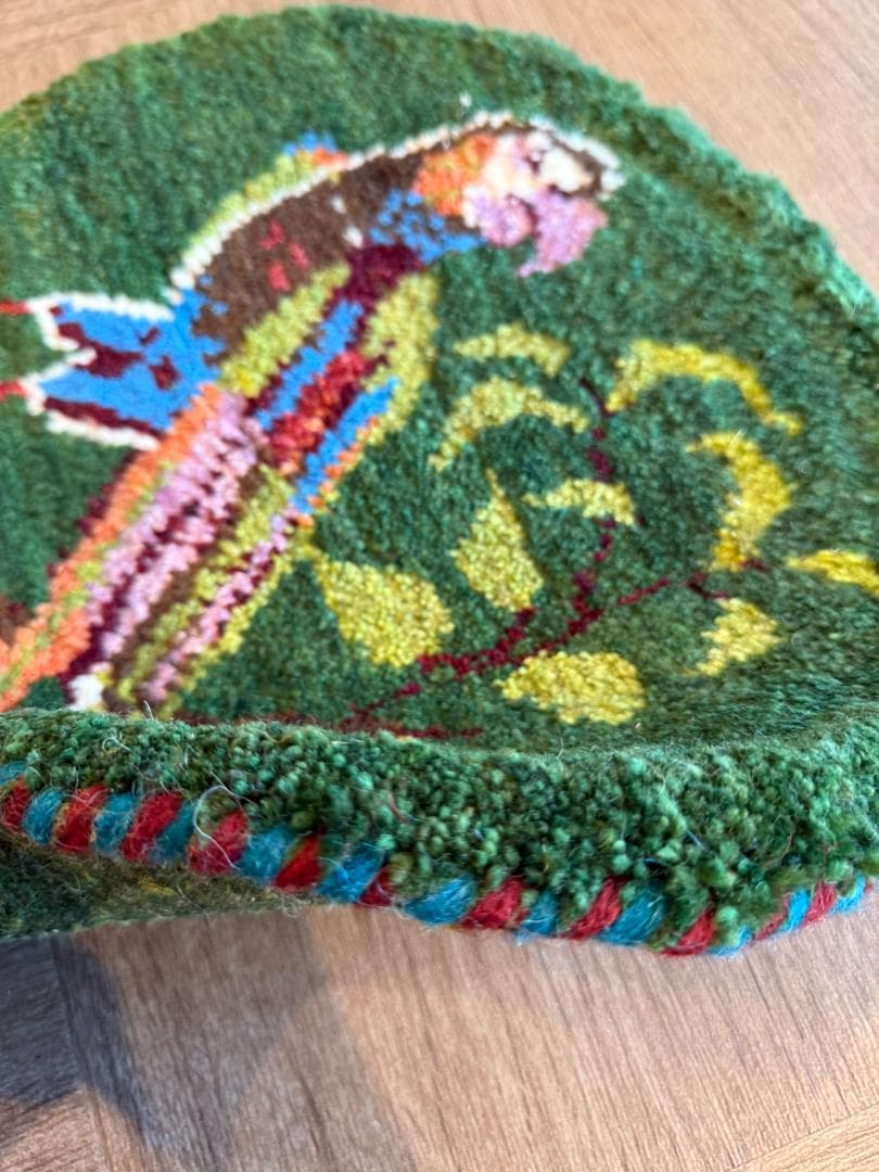 ペルシャギャッベ (ギャベ) チェアマット 46x40丸 ギャッベ ラグ