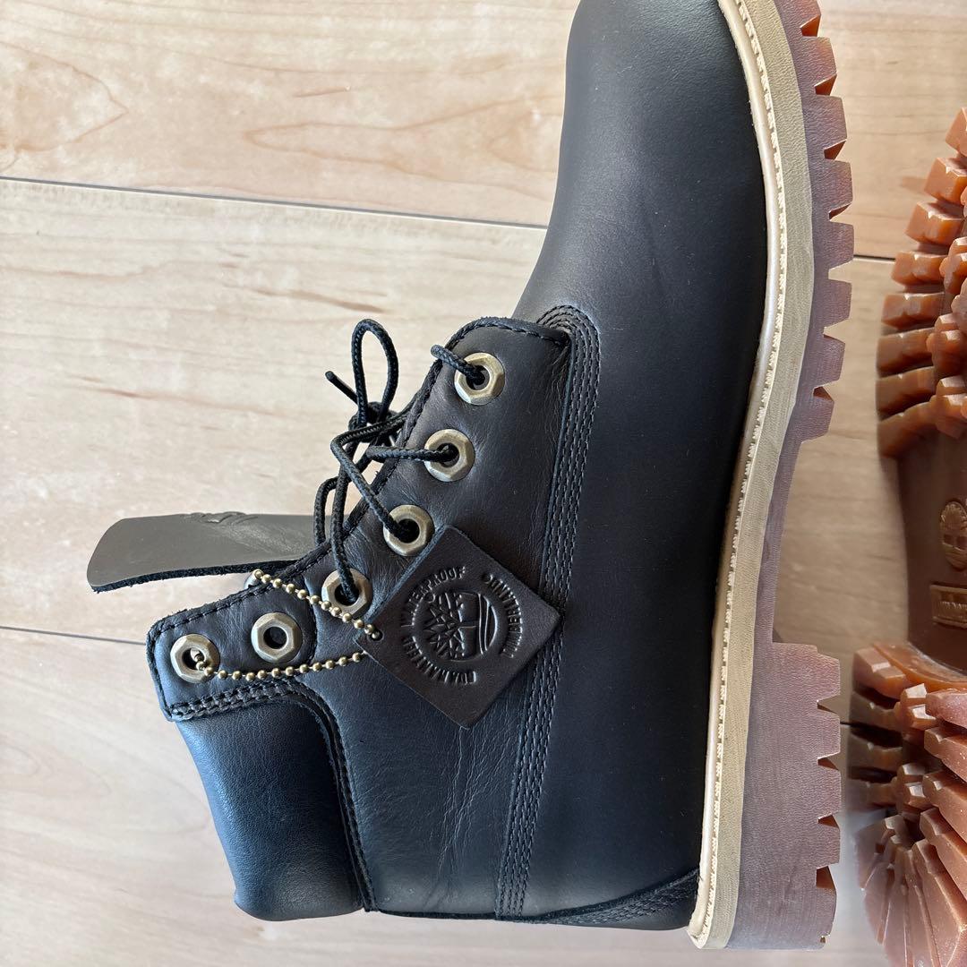 美品❗️Timberland ティンバーランド　ブラック ワークブーツ　23.5